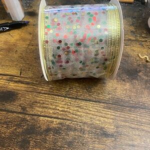 Festive Multicolor Confetti Ribbon